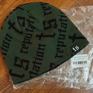 Taylor Swift Big Reputation Black and Green Monogram Beanie